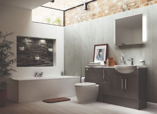 Contemporary bathroom design by bathroom fitters in Shrewsbury